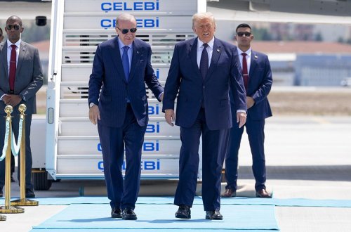 Trampı Ankarada Ərdoğan qarşıladı