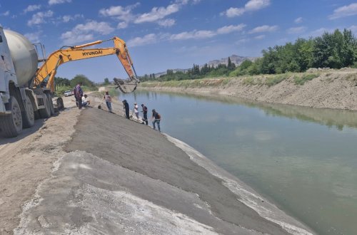 Şirvan kanalı bərpa edildi - Foto