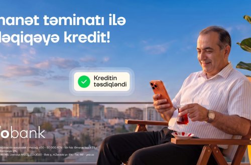 Cəmi iki dəqiqəyə əmanət təminatlı kredit!