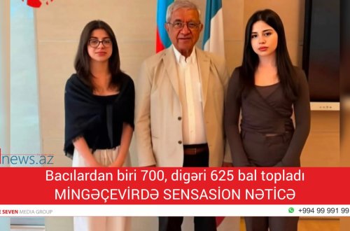 Biri 700, digəri 625 bal topladı – Hafiz Paşayev Mingəçevirdən olan əkiz bacılarla görüşdü