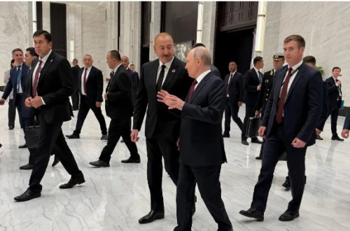 Prezident İlham Əliyevlə Vladimir Putin Bişkekdə ŞƏT sammiti çərçivəsində söhbət ediblər - FOTO