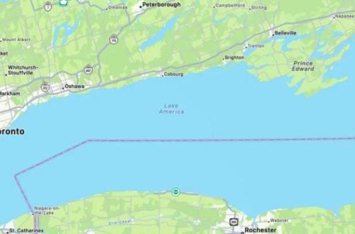 Apple Ontario gölünün adını Amerika gölü olaraq dəyişdirdi