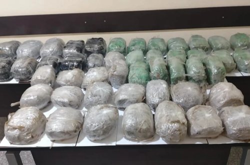 Sərhəddə İrandan gətirilən 111 kiloqram narkotik aşkarlandı
