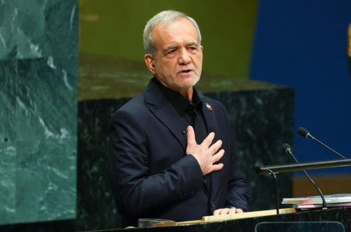 Pezeşkianın çıxışı zamanı nümayəndə heyətimizin zalı tərk etməsi yalandır