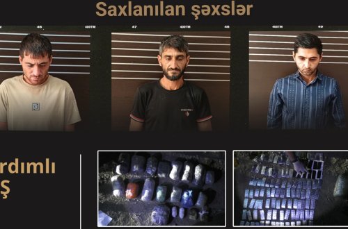 Yardımlıda 16 kq narkotik vasitə aşkarlanıb, üç nəfər həbs edilib