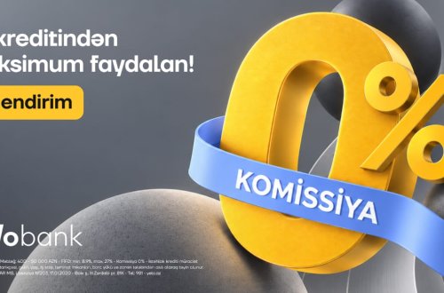 İlk kredit müraciətinə 1% endirim və 0% komissiya!