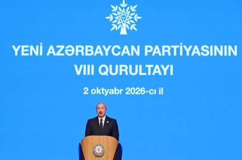 Prezident İlham Əliyev: Yeni Azərbaycan Partiyası Cənubi Qafqazın ən böyük siyasi qüvvəsidir