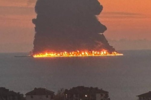 Rusiyanın Qara dəniz sahilləri yaxınlığında tanker yanıb