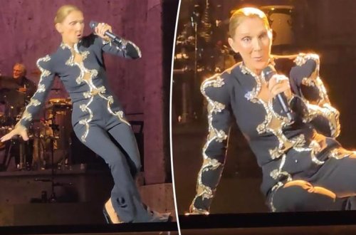 Selin Dion səhnədə yıxıldı, heç nə olmamış kimi konsertə davam etdi