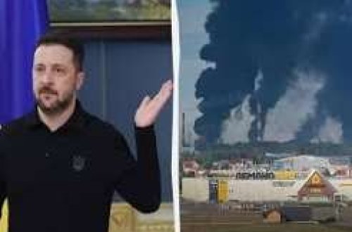 Zelenski Rusiyanın neft emalı zavodlarına hücumların bərpa olunacağını bildirib