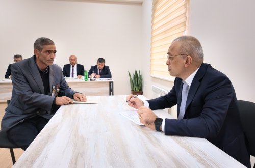 Azərbaycan Dövlət Su Ehtiyatları Agentliyinin sədri Cəbrayıl şəhərində vətəndaşlarla görüşüb