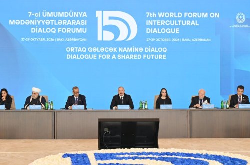 Prezident İlham Əliyev Dialoq Forumunda Azərbaycanın öz torpaqlarını azad etməsindən danışıb