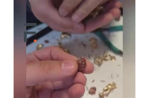 44 qram qızıl aldılar, görün içindən nə çıxdı... (Video)